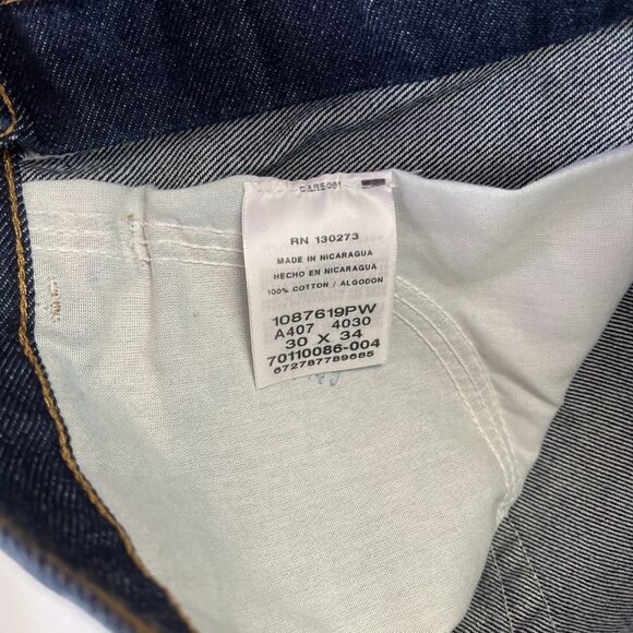 New Mens Rustler By Wrangler Dark Wash Regular Fit Straight Leg Jeans Sz 30x34 - Picture 5 of 8